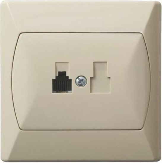 Picture of Ospel Gniazdo telefoniczne Akcent pojedyncze RJ11 beowe (GPT-1A/01)
