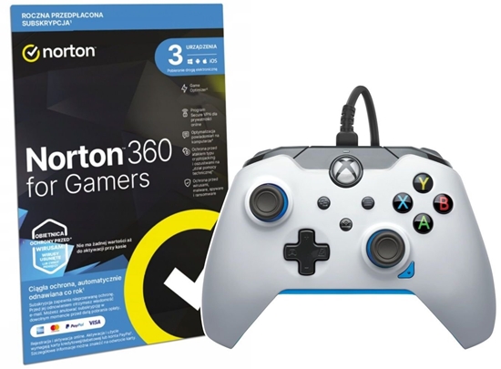 Изображение Pad PDP XS/PC Pad przewodowy Ion White + Norton 360 Gamers 1U3D1Y (049-012-WB+21469020)