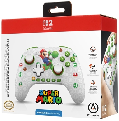 Attēls no Pad PowerA PowerA SWITCH2 Pad bezprzewodowy Advantage - Mario i Yoshi