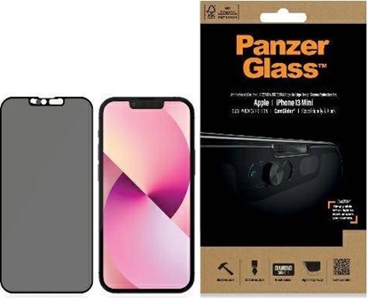 Picture of PanzerGlass E2E Microfracture iPhone 13 Mini 5,4" Case Friendly CamSlider Privacy Antibacterial czarny/black P2747