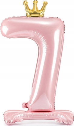Picture of PartyDeco Stoj±cy balon foliowy 7 jasny ró 84cm