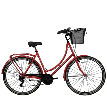 Изображение Pilsētas velosipēds Bisan 28 Paradise S (PR10010418) sarkans/pelēks (21)