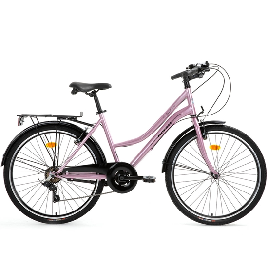 Picture of Pilsētas velosipēds Bisan Smile Powder Pink (Rata izmērs: 26 Rāmja izmērs: 17)