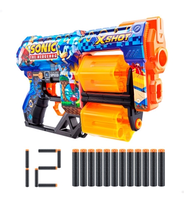 Attēls no Pistole ar 12 porol. šautriņam līdz 27 m X-Shot Skins Sonic ZURU 8 g+ CB47133