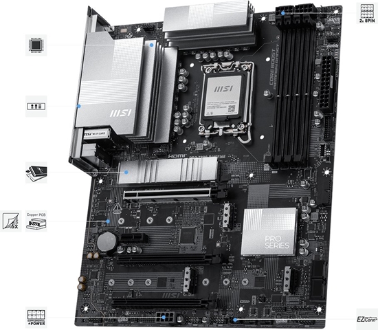 Picture of Pyta gówna MSI MSI Pro Z890-P WiFi6E           (Z890,S1851,ATX,DDR5)