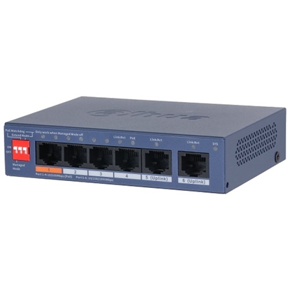 Attēls no PoE switch 100Mbps 4+2G uplink CS4006-4ET2GT-60