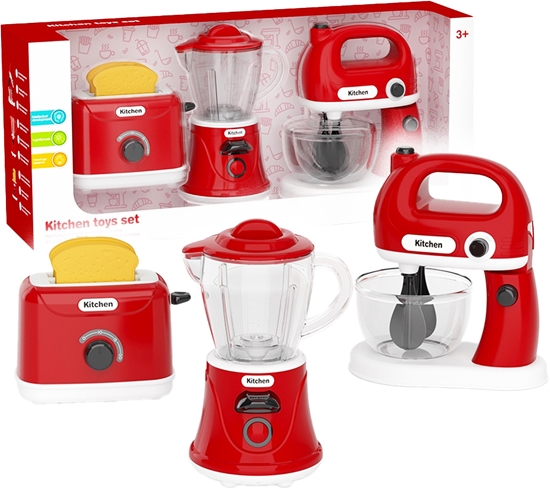 Изображение Polesie B22D7 ZESTAW KUCHENNY DLA DZIECI  MIKSER  TOSTER BLENDER