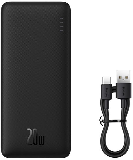 Picture of Powerbank Baseus Powerbank Airpow Fast Charge 20W 30000mAh z kablem USB-C - USB-C 30 cm czarny