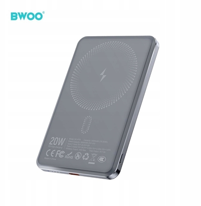 Изображение Powerbank BWOO P80 powerbank PD 20W 10000 mAh with cable USB-C and with display black