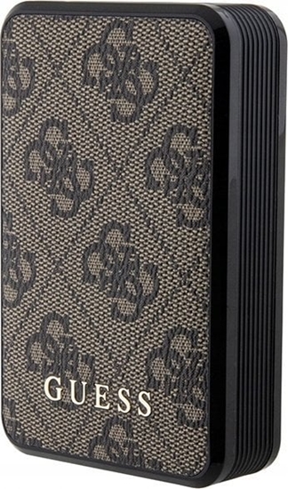 Picture of Powerbank Guess Guess 4G Leather Metal Logo 10000 mAh 18W (brzowy)