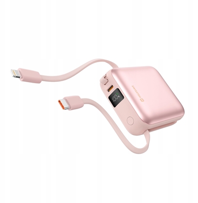 Picture of Powerbank Swissten Swissten SPACE Power Bank Universal External Battery USB-C / Lightning / 10000 mAh Pink