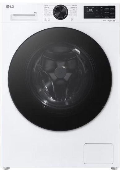 Изображение LG F2X50S8TLB Washing Machine, Front Load, Capacity 8 kg, Spin speed 1200 rpm, White | LG