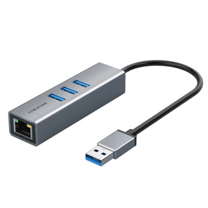 Attēls no Premium adapter USB 3.0 - USB 3.0 (3 Ports) + RJ45, 0.15m