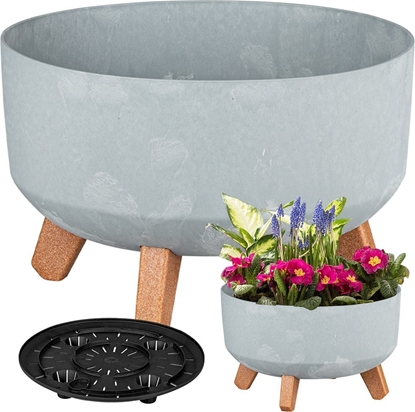Изображение Prosperplast Doniczka GRACIA LOW BETON EFFECT - beton DGRL400LE-422U Prosperplast