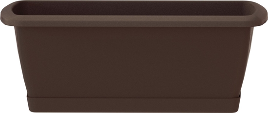 Picture of Prosperplast Skrzynka balkonowa RESPANA SET ISE400P-R222, Doniczka prostoktna 39x18 cm, Kolor Brzowy, Prosperplast