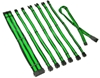 Изображение PSU kabeļu pagarinātāji Kolink Core Pro Braided Cable Extension Kit 12V-2x6 Type 1 - Venom Green