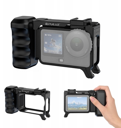 Изображение Puluz Ramka Montaowa Frame Mount + Grip Uchwyt + Stopka Iso Do Dji Osmo Action 6 / Pu1096b