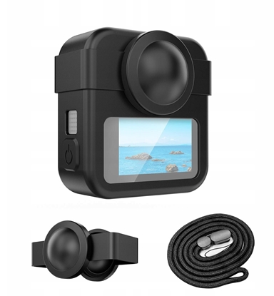 Изображение Puluz Zestaw 3w1 Etui Pokrowiec Futera + Osona Dekielek + Pasek Do Gopro Max 2 / Max2 / Pu1099b