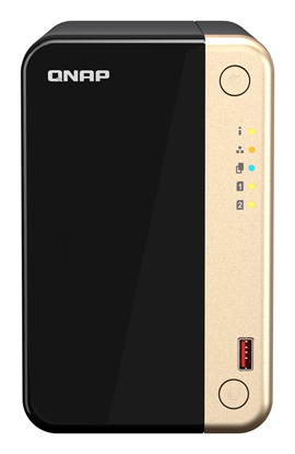 Picture of QNAP TS-264 NAS Tower Ethernet LAN Black, Gold N5095