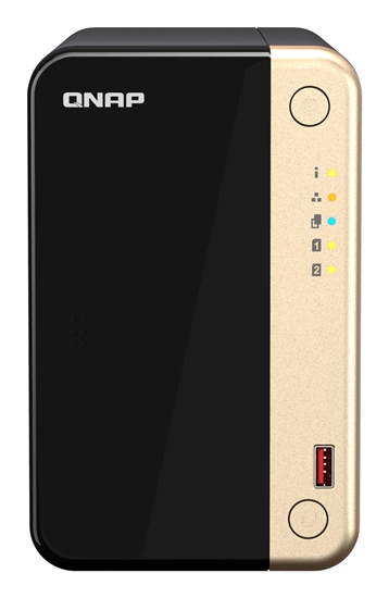 Picture of QNAP TS-264 NAS Tower Ethernet LAN Black, Gold N5095