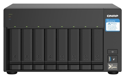 Picture of QNAP TS-832PX NAS Tower Ethernet LAN Aluminium, Black AL324