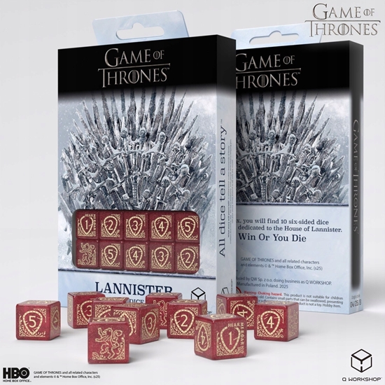Изображение Q-Workshop Komplet ko¶ci D6: Gra o Tron - Lannister