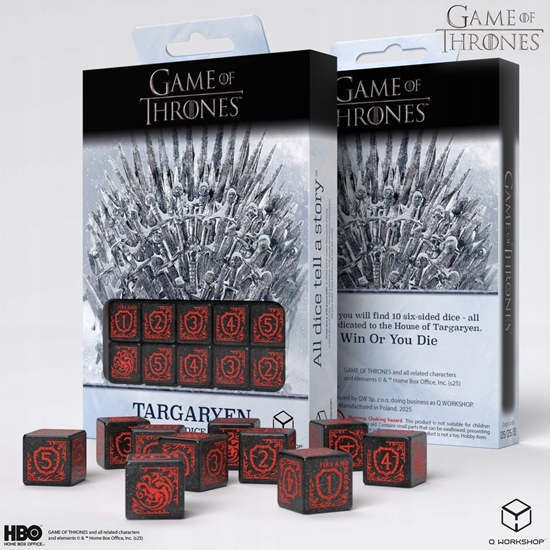 Изображение Q-Workshop Komplet ko¶ci D6: Gra o Tron - Targaryen