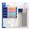 Picture of Rakstāmpiederumu komplekts STAEDTLER Pastel, ar 50 krāsojamām uzlīmēm