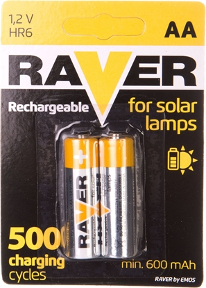 Attēls no Raver Akumulator Solar AA / R6 600mAh 2 szt.