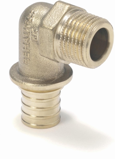 Picture of Rehau Kolanko przejciowe z gwintem zewn. 20 - R 3/4 RAUTITAN LX mosidz