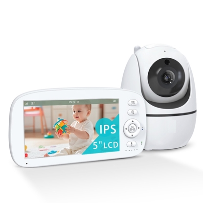 Изображение Riff BM5 Audio-Video Mobilā aukle Nakts redzamība Divvirzienu saruna Wi-Fi 720P 5 collu ekrāns