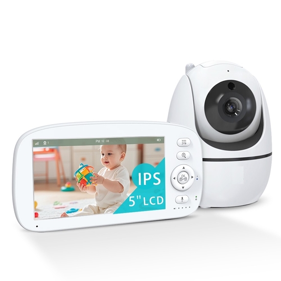 Изображение Riff BM5 Audio-Video Mobilā aukle Nakts redzamība Divvirzienu saruna Wi-Fi 720P 5 collu ekrāns