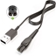 Attēls no Riff CP1788/01 Universāls 5V USB uzlādes kabelis priekš Philips epilatoram skuveklim bārdas trimmerim Norelco Oneblade 360 ​​QP2724 S3144 BG3005 BRL126 MG5900 QP1324 XP9200 1m Melns
