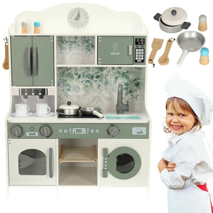 Изображение RoGer Children's Wooden Kitchen with Coffee Machine