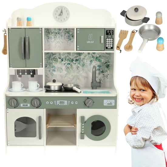 Изображение RoGer Children's Wooden Kitchen with Coffee Machine