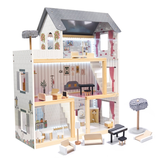 Picture of RoGer Wooden Doll House 78 cm
