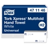 Picture of Roku dvieļi TORK Universal Xpress Multifold, 2 sl., 190 salvetes, 23.4 x 21.3 cm, baltā krāsā ar lapiņām