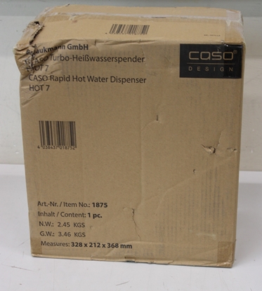 Изображение SALE OUT. Caso Turbo Hot Water Dispenser | Hot 7 | Water Dispenser | 2200-2600 W | 2.7 L | Plastic/Stainless Steel | Black/Stainless Steel | DAMAGED PACKAGING, BROKEN INER PACKAGING, DAMAGED GLASS CONTAINER