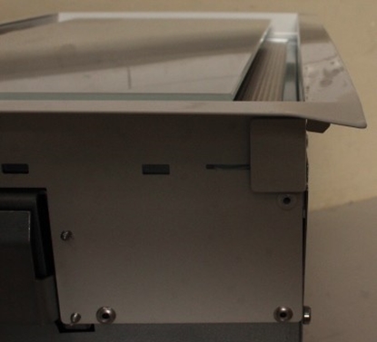 Picture of SALE OUT. CATA | Hood | GC DUAL A 45 XGWH | Canopy | Energy efficiency class A | Width 45 cm | 820 m³/h | Touch control | LED | White glass | DENT ON FRAME CORNER, MISSING 1UNIT COOKER HOOD BRACKET