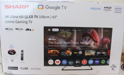 Изображение SALE OUT. Sharp | 43GR8265E | 43" | Smart TV | Google TV | 4K Ultra HD | DAMAGED PACKAGING