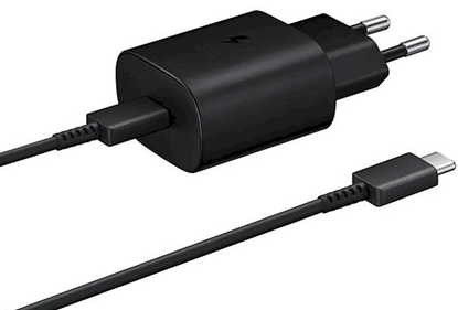 Attēls no Samsung EP-TA800EBE + EP-DG980BBE Travel Charger 25W + USB-C - USB-C Data Cable (OOB Bulk)