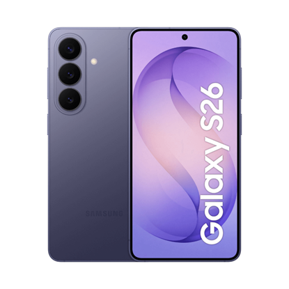 Изображение Samsung Galaxy | S26 (S942) | Cobalt Violet | 6.3 " | Dynamic LTPO AMOLED 2X | 1080 x 2340 pixels | Qualcomm | Snapdragon 8 Elite Gen 5 (3 nm) | Internal RAM 12 GB | 128 GB | Dual SIM | 5G | Main camera resolution 50+12+10 MP | Android | Secondary camera 