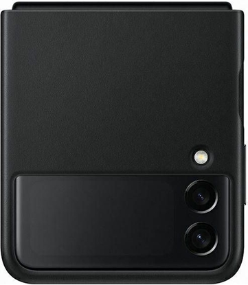 Attēls no Samsung Samsung Leather Cover do Galaxy Z Flip 3 black