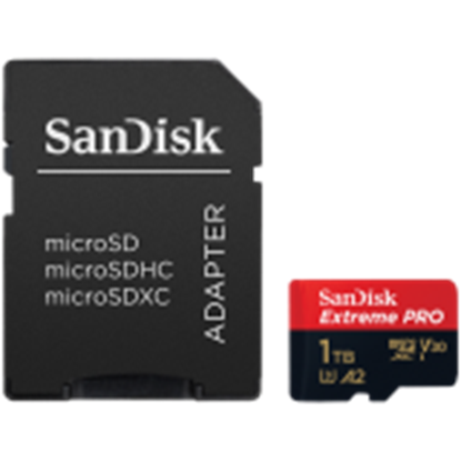Attēls no SanDisk microSDXC            1TB Extreme Pro A2 C10 V30 UHS-I U3