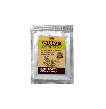 Picture of Sattva SATTVA_Natural* Herbal Dye For Hair zioowa farba do wosów Dark Brown 10g