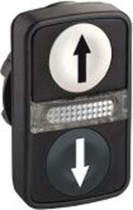 Изображение Schneider Electric Napd przycisku podwójny czarny /STRZAKI/ z podwietleniem z samopowrotem (ZB5AW7A1724)