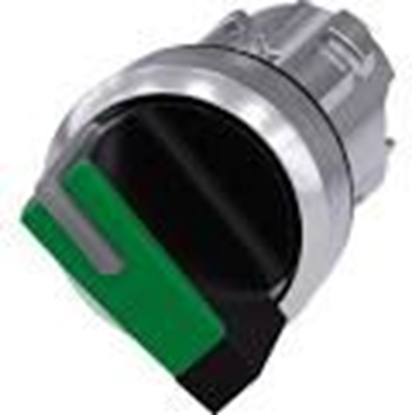 Изображение Siemens Napd przecznika 2 pooeniowy O-I 22mm zielony z podwietleniem bez samopowrotu (3SU1052-2BF40-0AA0)