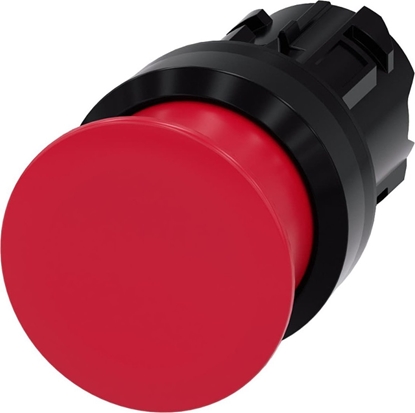 Изображение Siemens Przycisk grzybkowy 22mm okrgy tworzywo czerwony 30mm z samopowrotem 3SU1000-1AD20-0AA0