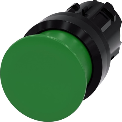 Изображение Siemens Przycisk grzybkowy 22mm okrgy tworzywo zielony 30mm z samopowrotem 3SU1000-1AD40-0AA0