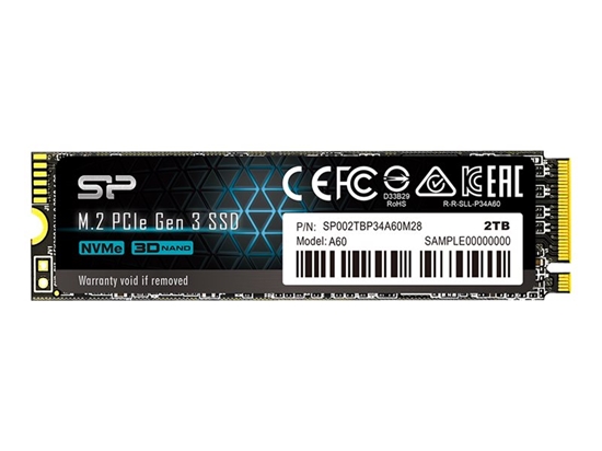 Picture of Silicon Power SSD | P34A60 | 2000 GB | Solid-state drive interface PCIe Gen3x4 | Read speed 2200 MB/s | Write speed 1600 MB/s